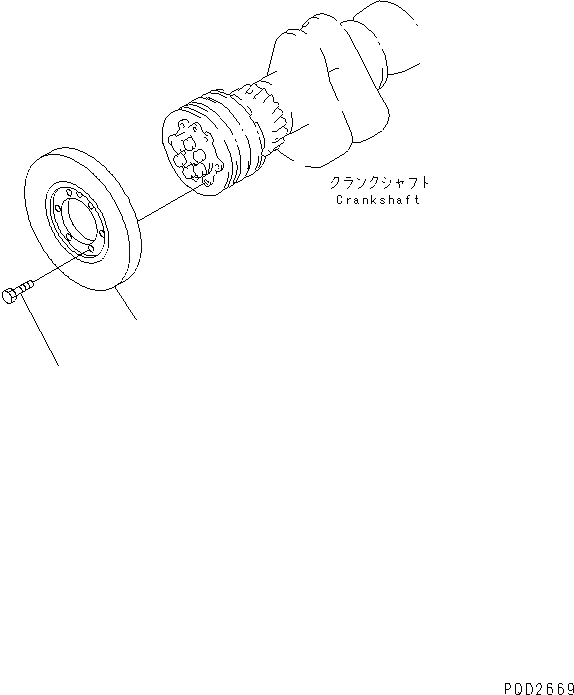 Схема запчастей Komatsu 6D125-1AM-EA - ДЕМПФЕР(№79-) ДВИГАТЕЛЬ