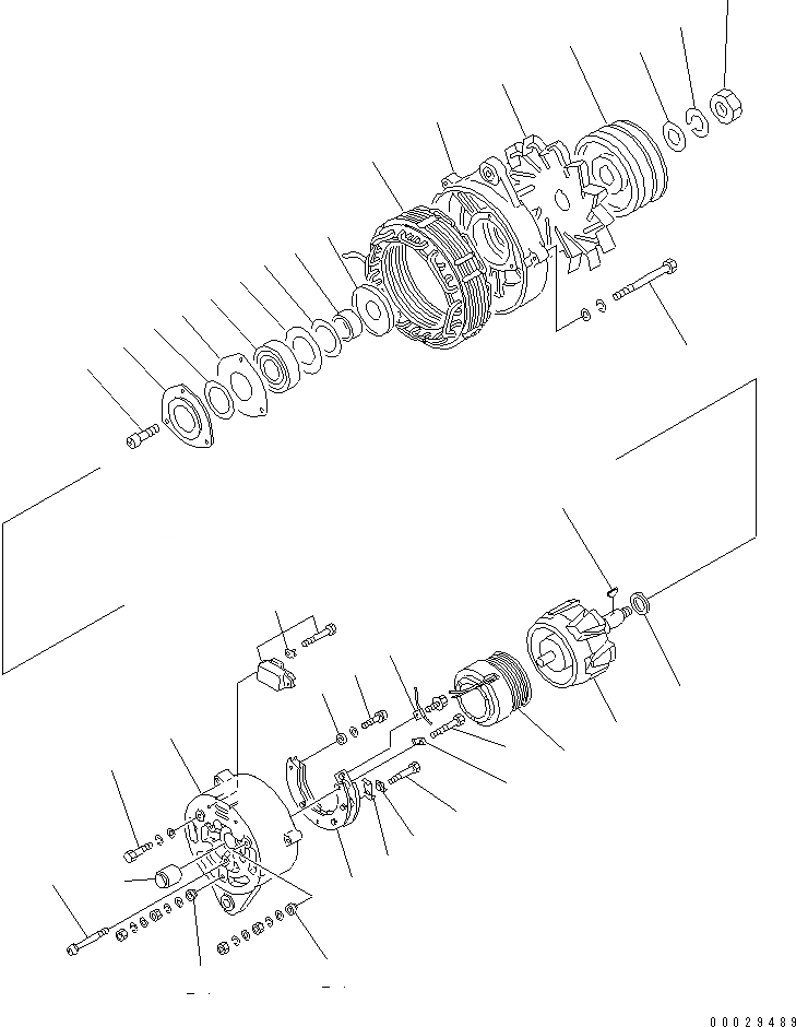 Схема запчастей Komatsu 6D125-1L-EW - ГЕНЕРАТОР (A) (ВНУТР. ЧАСТИ)(№9-77) ДВИГАТЕЛЬ