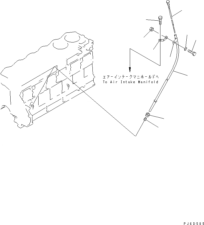 Схема запчастей Komatsu 6D125E-2E - МАСЛ. ЩУП (TОБОД КОЛЕСАMING СПЕЦ-Я.)(№8-) ДВИГАТЕЛЬ