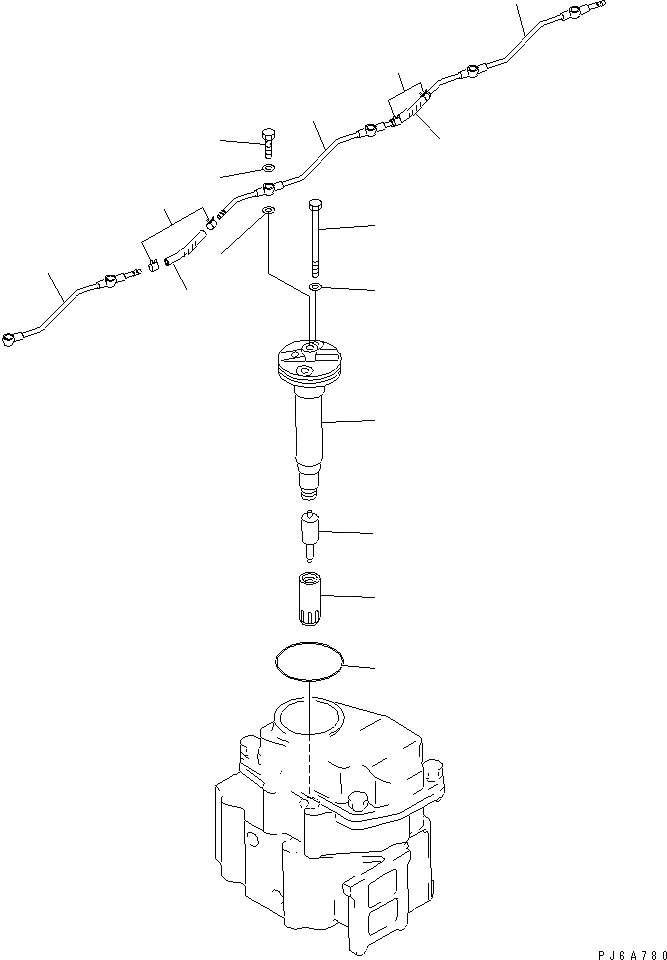Схема запчастей Komatsu 6D125E-2D-5 - ФОРСУНКА(№87-) ДВИГАТЕЛЬ