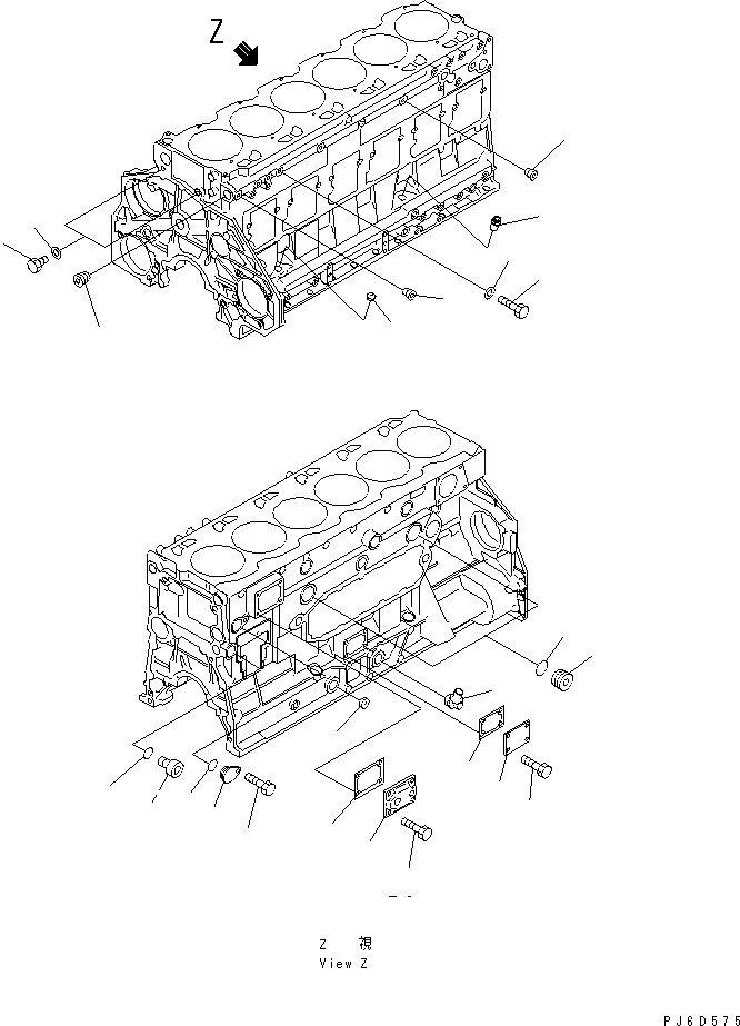 Схема запчастей Komatsu 6D125E-2G-5 - ЗАГЛУШКА БЛОКА ЦИЛИНДРОВ И ЗАГЛУШКА (СПЕЦ-Я ДЛЯ БОЛЬШИХ ВЫСОТ.)(№779-) ДВИГАТЕЛЬ