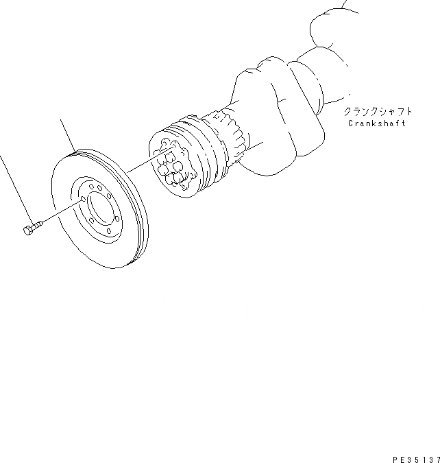 Схема запчастей Komatsu 6D125E-2J-5 - ДЕМПФЕР ДВИГАТЕЛЬ