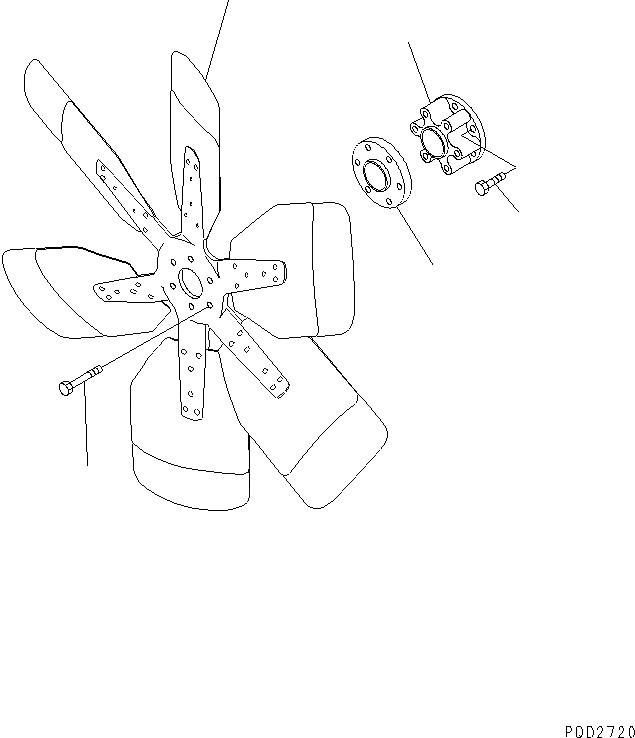 Схема запчастей Komatsu 6D125E-2J-S5 - ВЕНТИЛЯТОР ОХЛАЖДЕНИЯ (SNOW СПЕЦ-Я.)(№8-) ДВИГАТЕЛЬ