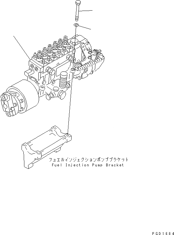 Схема запчастей Komatsu 6D125E-2A-45 - КРЕПЛЕНИЕ ТОПЛ. НАСОСА (МОРОЗОУСТОЙЧИВ. СПЕЦИФИКАЦИЯ.) (--40C)(№9-) ДВИГАТЕЛЬ