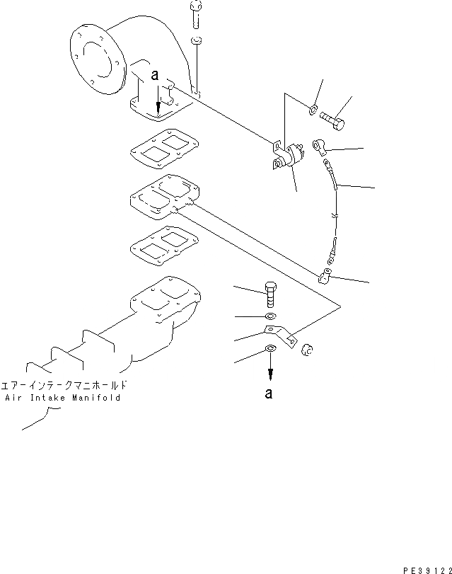 Схема запчастей Komatsu 6D125E-2F-5 - ВЫКЛЮЧАТЕЛЬ ПОДОГРЕВАТЕЛЯ(№-) ДВИГАТЕЛЬ