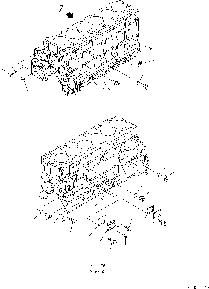 Схема запчастей Komatsu 6D125E-2A-5 - ЗАГЛУШКА БЛОКА ЦИЛИНДРОВ И ЗАГЛУШКА (МОРОЗОУСТОЙЧИВ. СПЕЦИФИКАЦИЯ.) (--40C)(№779-) ДВИГАТЕЛЬ