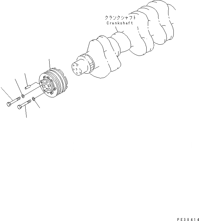 Схема запчастей Komatsu 6D125E-2A-5 - ШКИВ КОЛЕНВАЛА ДВИГАТЕЛЬ