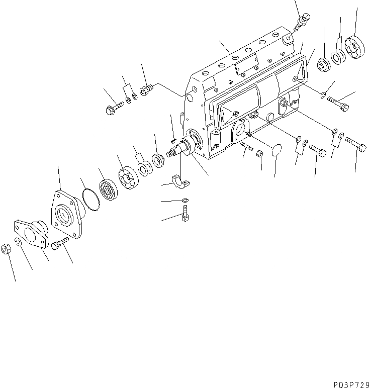 Схема запчастей Komatsu 6D95L-1C - ТОПЛ. НАСОС (НАСОС) (/) (REGULATION OF SWEDEN) ТОПЛИВН. СИСТЕМА