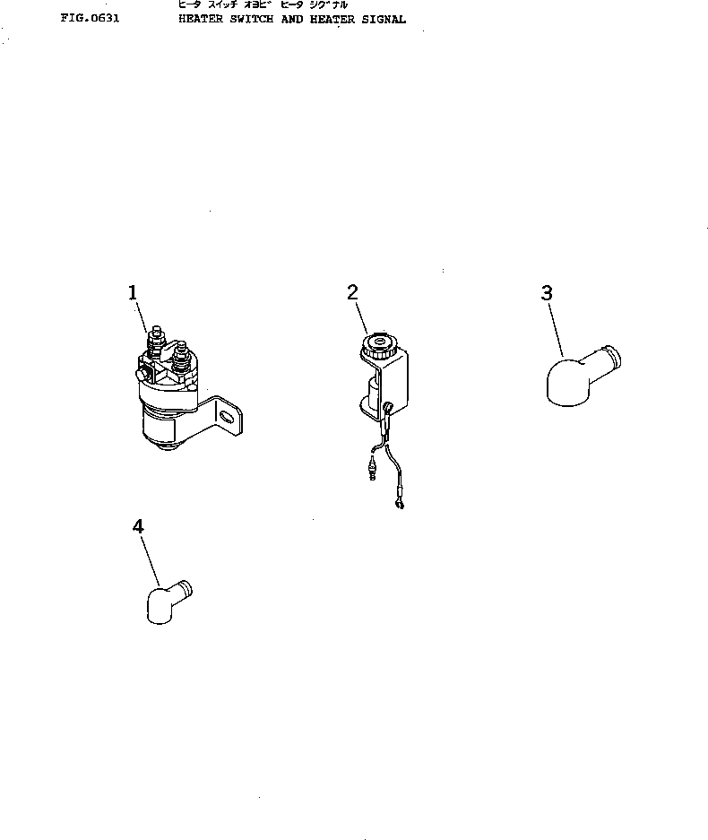 Схема запчастей Komatsu 6D95L-1B - ВЫКЛЮЧАТЕЛЬ ПОДОГРЕВАТЕЛЯ И СИГНАЛ ОБОГРЕВ-ЛЯ ЭЛЕКТРИКА