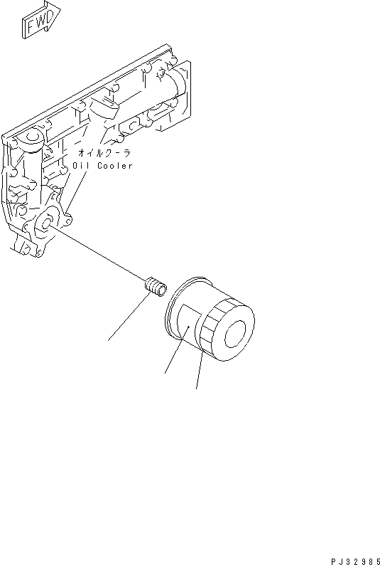 Схема запчастей Komatsu 6D95L-1B - МАСЛ. ФИЛЬТР(№77-) СИСТЕМА СМАЗКИ МАСЛ. СИСТЕМА