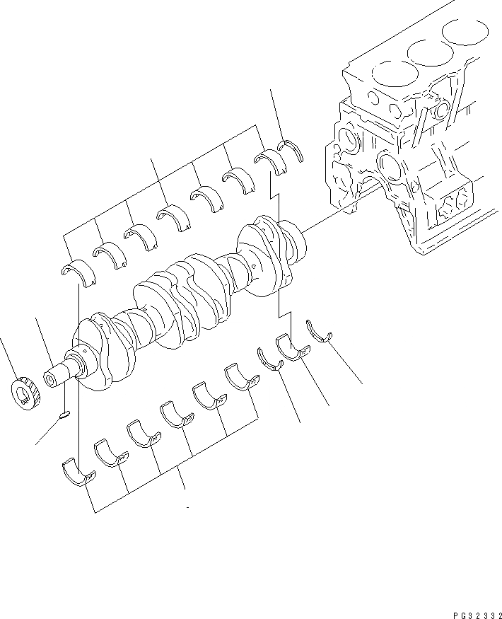 Схема запчастей Komatsu 6D95L-1AC-E - КОЛЕНВАЛ ДВИГАТЕЛЬ