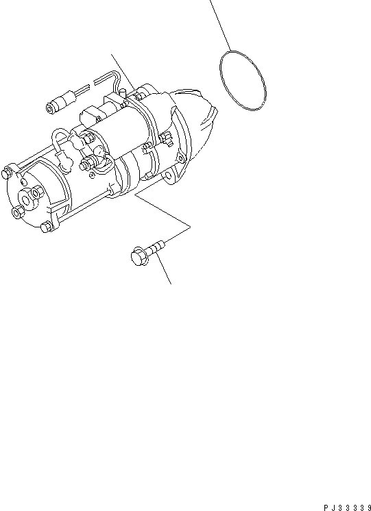 Схема запчастей Komatsu 6D95L-1AC-E - КРЕПЛЕНИЕ СТАРТЕРА (.KW) ДВИГАТЕЛЬ