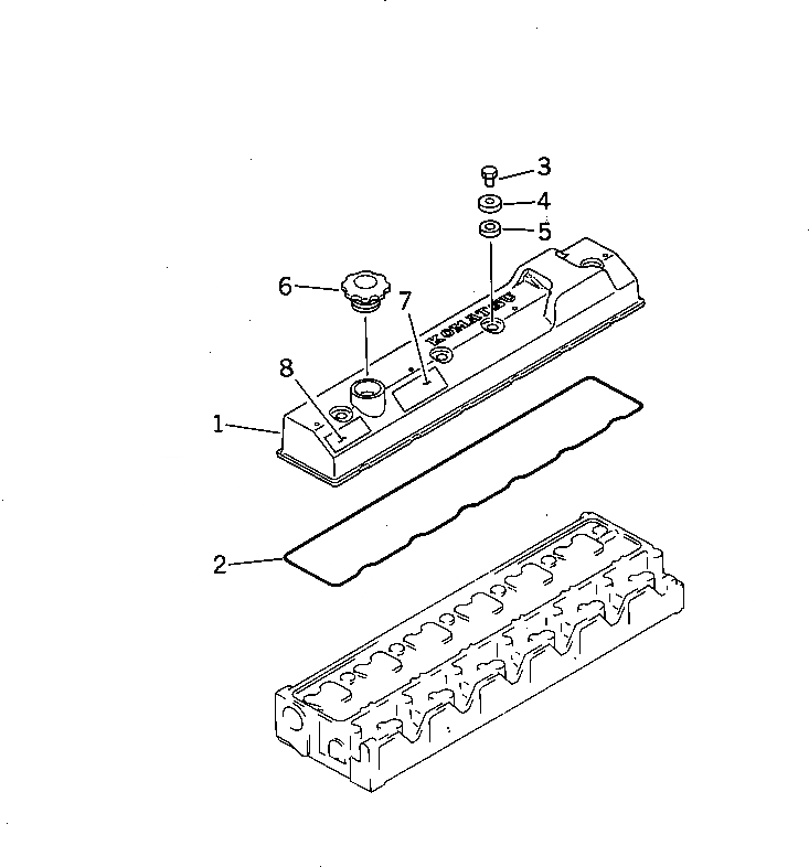 Схема запчастей Komatsu 6D95L-1C - ГОЛОВКА ЦИЛИНДРОВ COVER ГОЛОВКА ЦИЛИНДРОВ