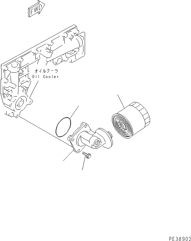 Схема запчастей Komatsu 6D95L-1AF - МАСЛ. ФИЛЬТР (С ХОД ДЕМПФЕР)(№7-) ДВИГАТЕЛЬ