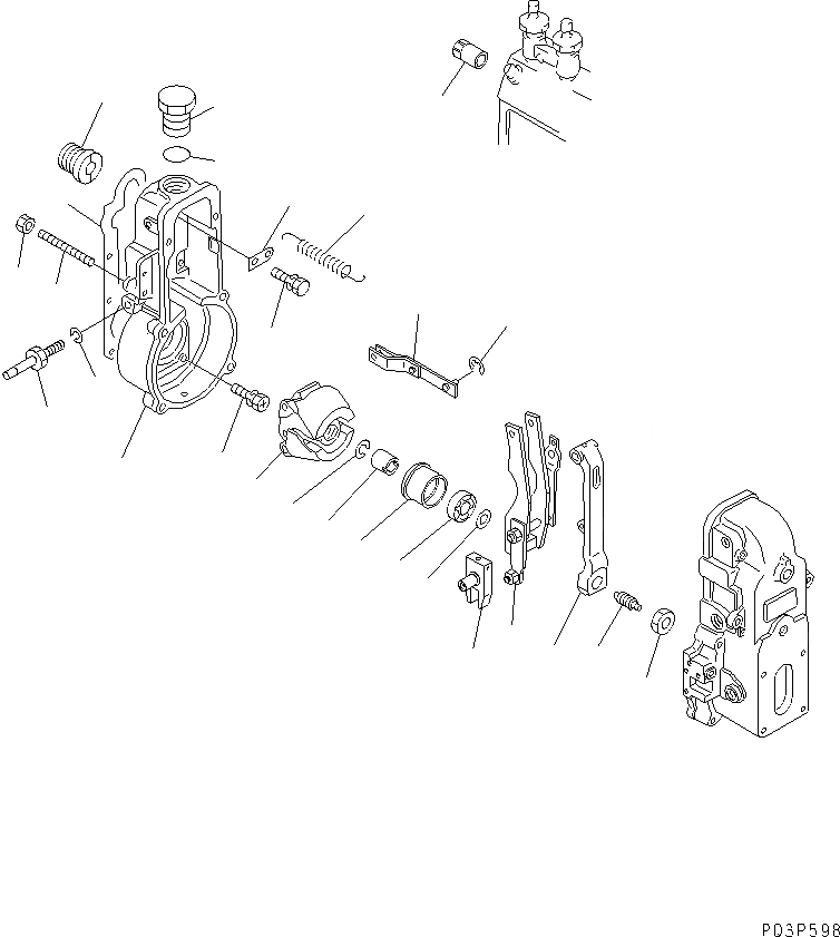 Схема запчастей Komatsu 6D95L-1L-WR - ТОПЛ. НАСОС (РЕГУЛЯТОР) (/) (POWER UP СПЕЦ-Я.)(№878-) ТОПЛИВН. СИСТЕМА