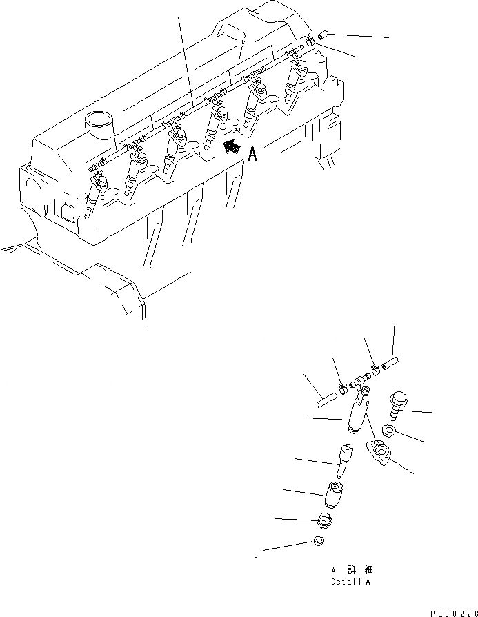 Схема запчастей Komatsu 6D95L-1AD - ФОРСУНКА ДВИГАТЕЛЬ