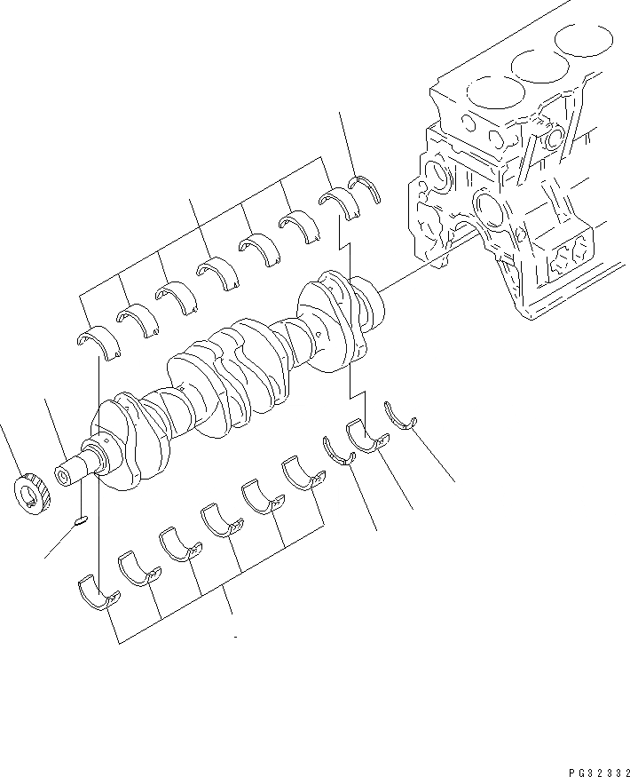Схема запчастей Komatsu 6D95L-1AF-12 - КОЛЕНВАЛ(№9-) ДВИГАТЕЛЬ