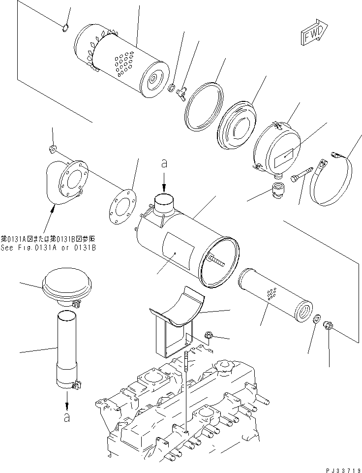 Схема запчастей Komatsu 6D95L-1L - ВОЗДУХООЧИСТИТЕЛЬ И NOUNTING (СПЕЦ-Я TBG)(№8-) ГОЛОВКА ЦИЛИНДРОВ