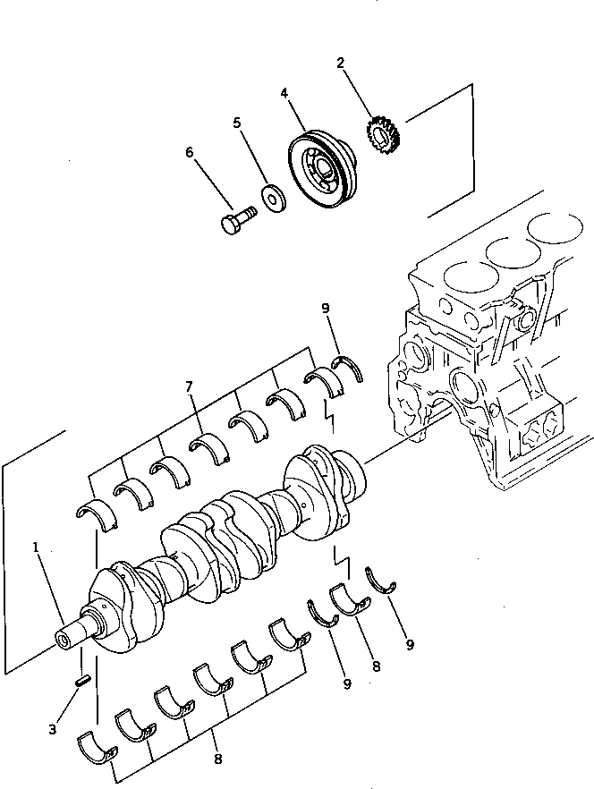 Схема запчастей Komatsu 6D95L-1U - - -