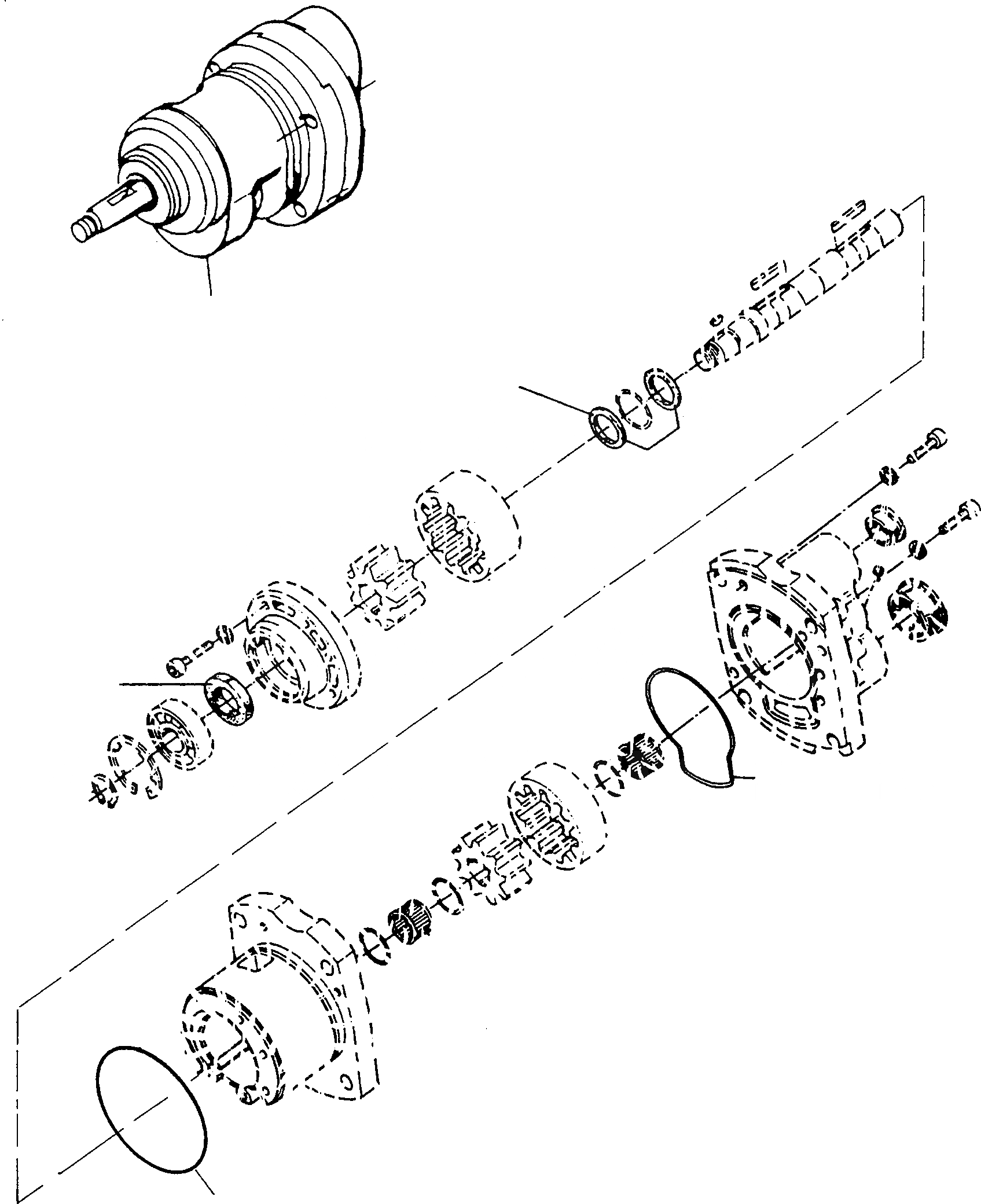 Схема запчастей Komatsu 70E - SHIFTING И CONVERTER НАСОС ТРАНСМИССИЯ И ЗАДН. МОСТ