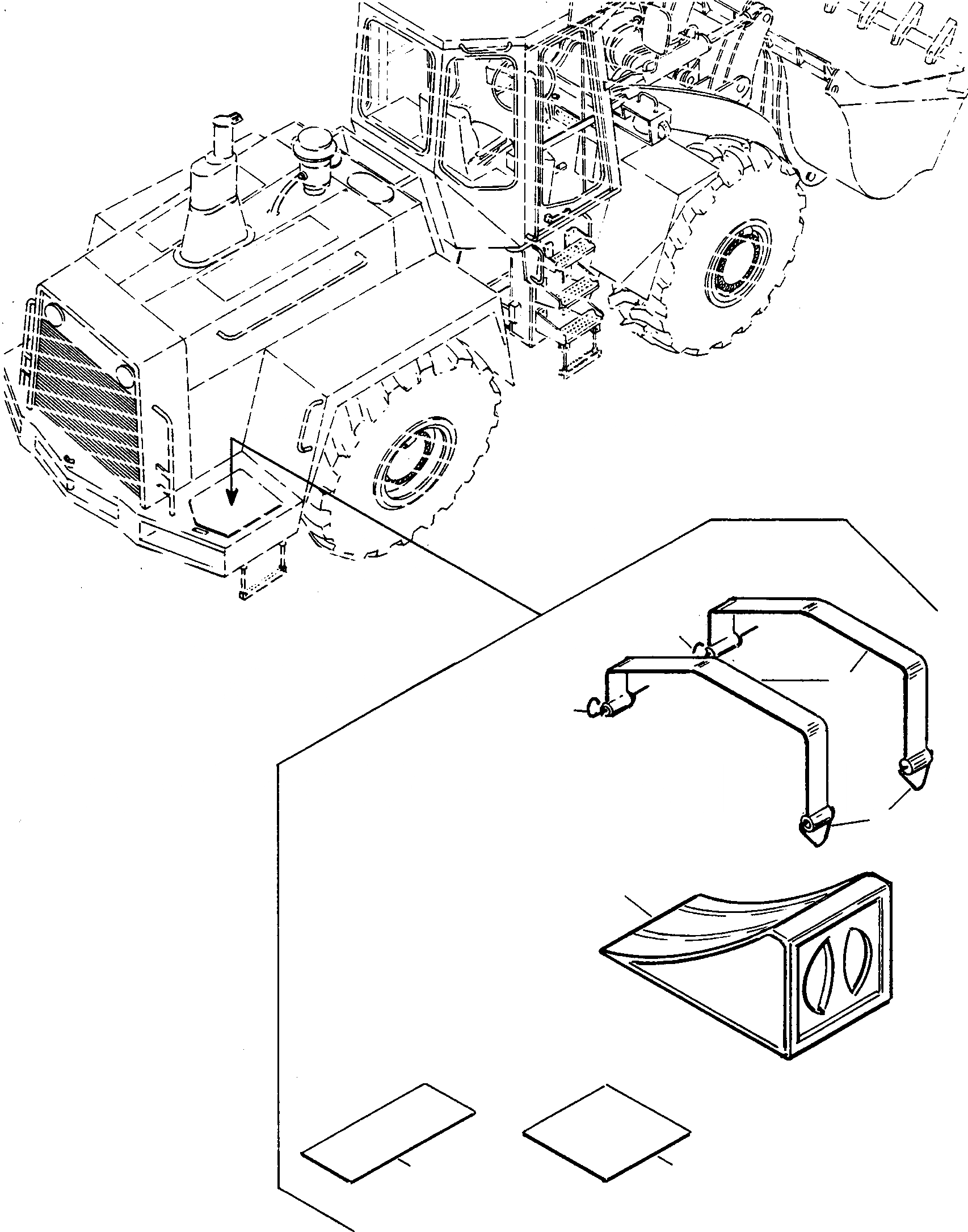 Схема запчастей Komatsu 70E - WКРОМКА И ATTACHEMENT ШАССИ И SUPERSTRUCTURE