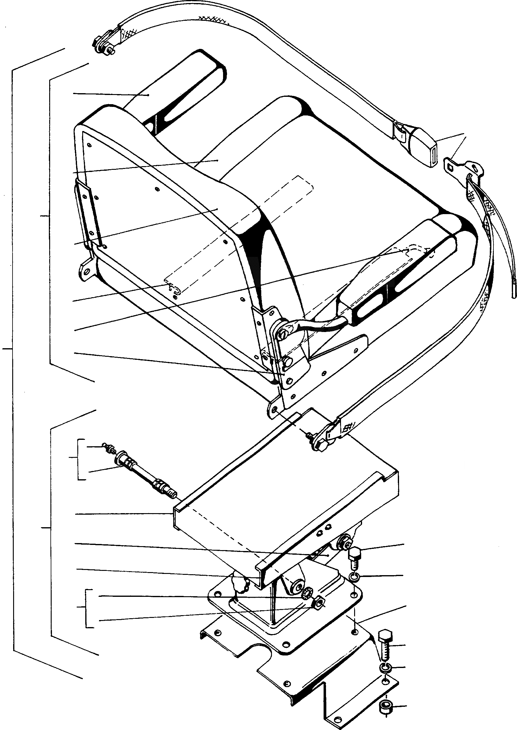 Схема запчастей Komatsu 77C - ПРИВОДRS СИДЕНЬЕ, ATTACHING ЧАСТИ ШАССИ И SUPERSTRUCTURE
