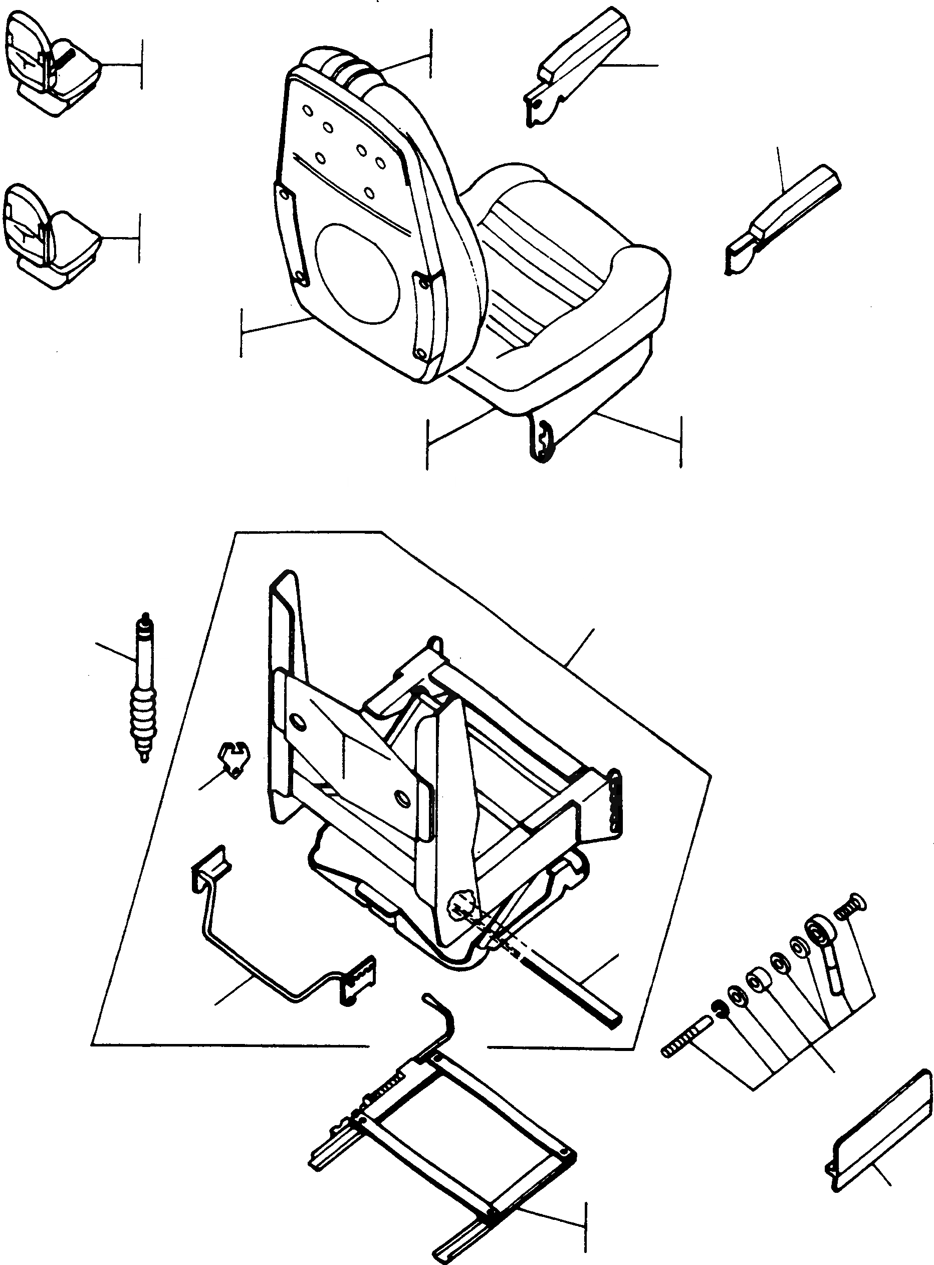 Схема запчастей Komatsu 77C - ПРИВОДRS СИДЕНЬЕ, EXECUTION I ШАССИ И SUPERSTRUCTURE