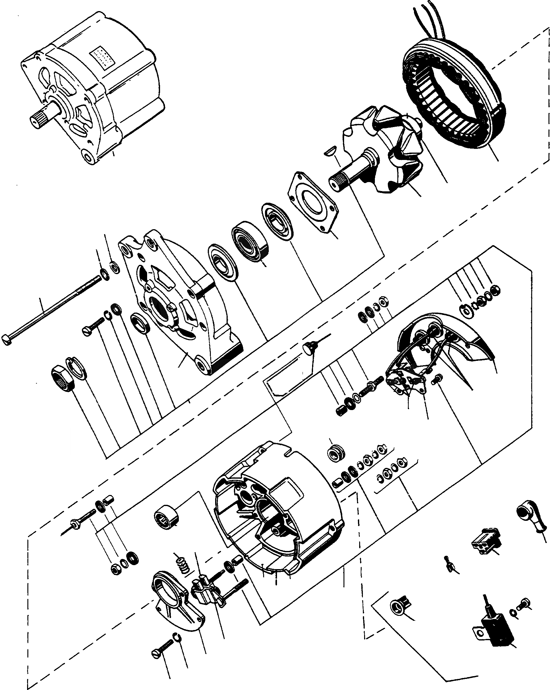 Схема запчастей Komatsu 77C - ГЕНЕРАТОР ГЕНЕРАТОР И СТАРТЕР