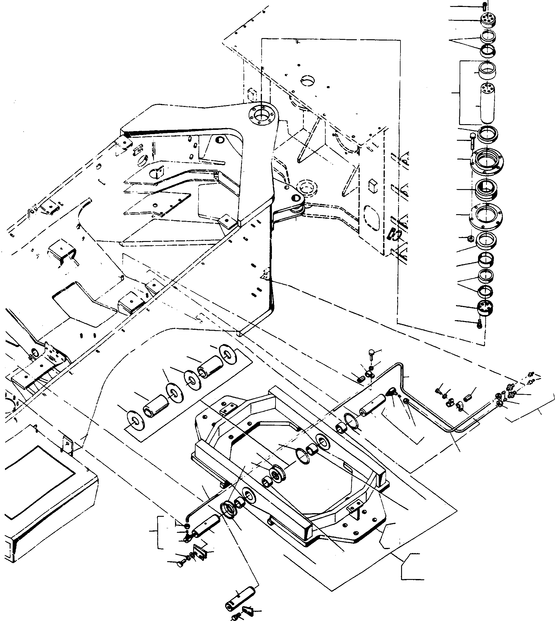 Схема запчастей Komatsu 77C - HINGE ШАССИ И SUPERSTRUCTURE