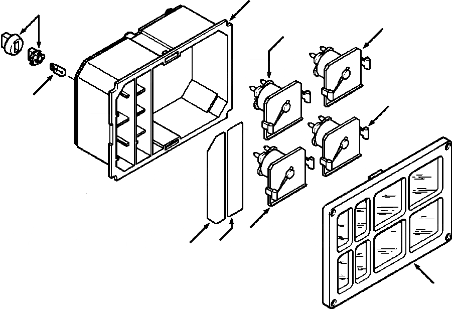 Схема запчастей Komatsu D32E-1 - GAUGE CLUSTER INSTRUMENTS