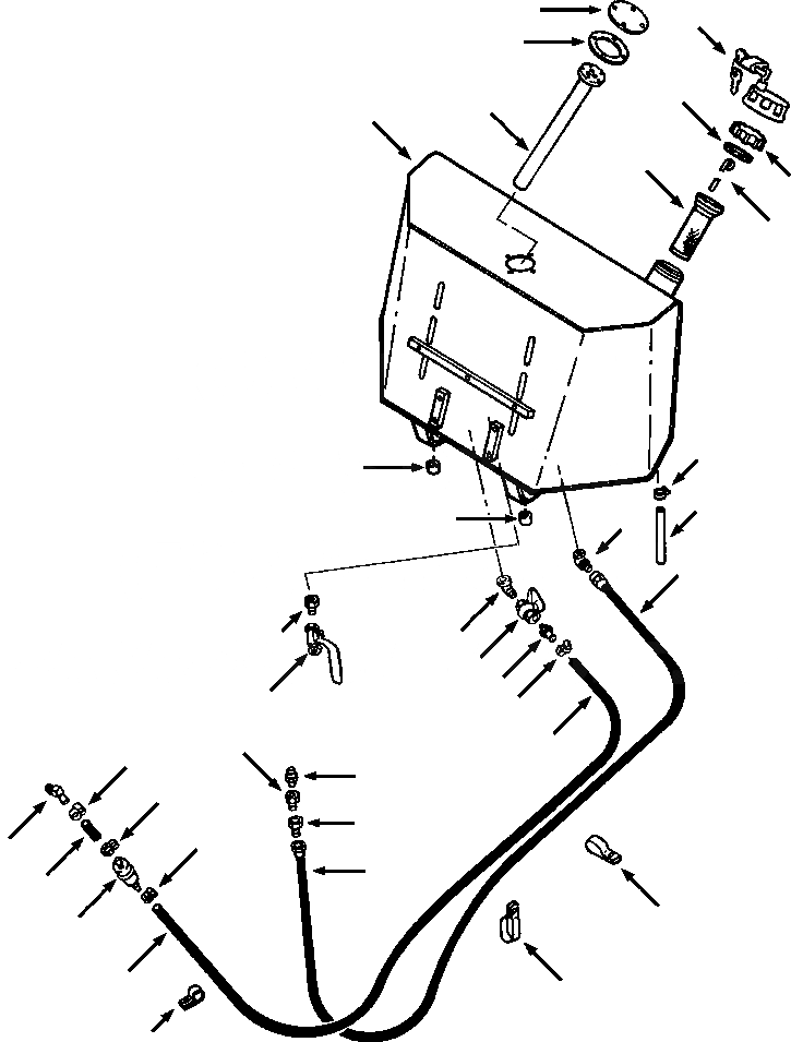 Схема запчастей Komatsu D32E-1 - ТОПЛ. БАК И ТОПЛИВОПРОВОД POWER