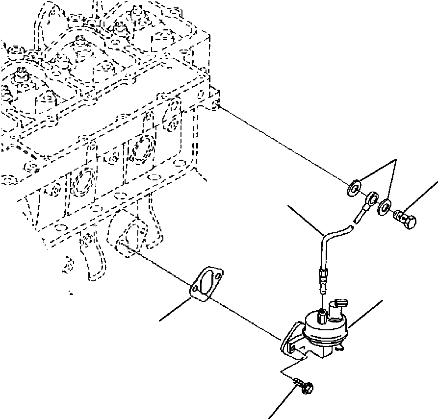 Схема запчастей Komatsu D32E-1 - НАСОС ПОДКАЧКИ ТОПЛИВА DIAPHRAGM ТИП OPERATION POWER