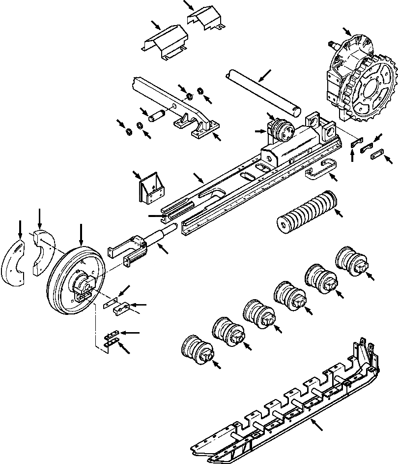 Схема запчастей Komatsu D32E-1 - НИЖН.CARRIAGE DP- ПОДВЕСКА