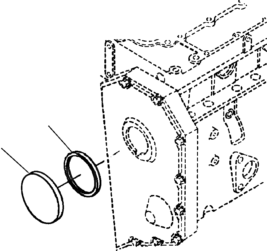 Схема запчастей Komatsu D32E-1 - МЕХАНИЧ. ПРИВОД ТАХОМЕТРА COVER POWER - DE-