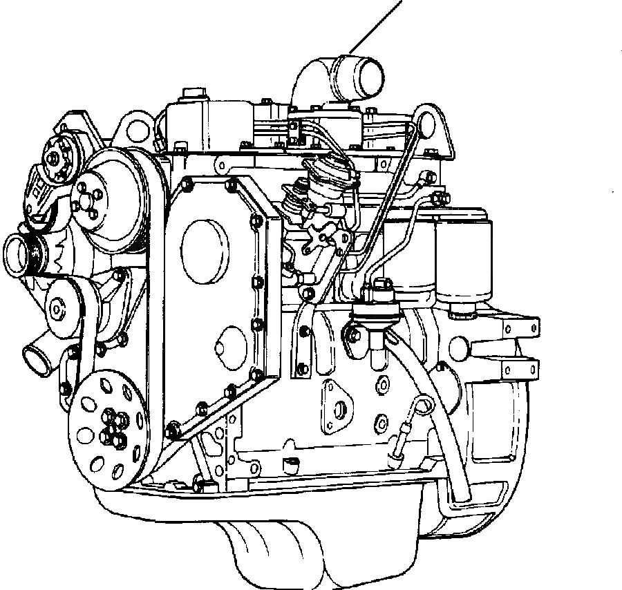 Схема запчастей Komatsu D32E-1 - ДВИГАТЕЛЬ ASSEMBLY POWER - DE-