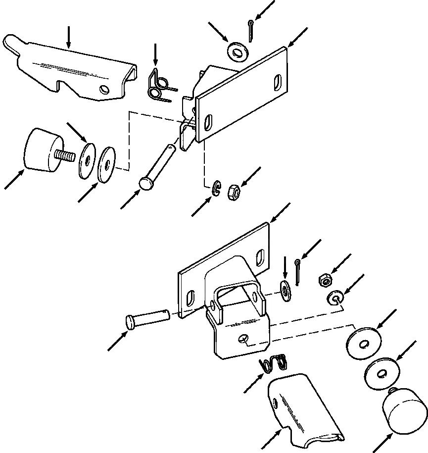 Схема запчастей Komatsu D32E-1 - КАБИНА ROPS - 8/9 ДВЕРЬ HOLD OPEN LATCHES SUPERSTRUCTURE