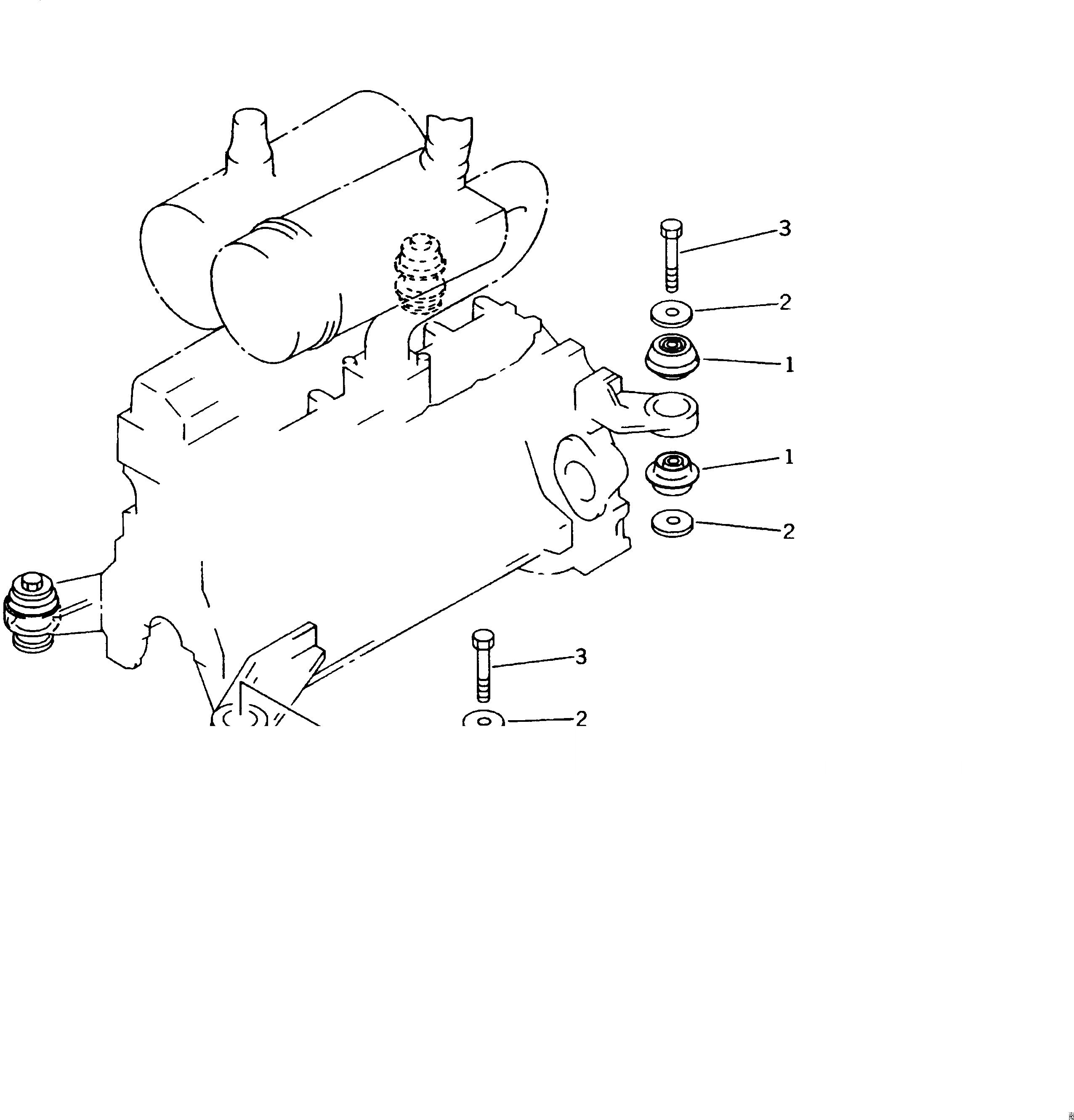 Схема запчастей Komatsu D37P-5A - КРЕПЛЕНИЕ ДВИГАТЕЛЯ (REGULATION OF EC INCLUSION)(№-) КОМПОНЕНТЫ ДВИГАТЕЛЯ