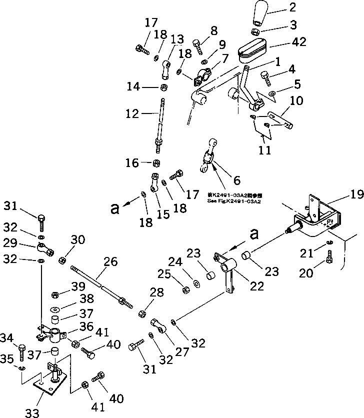 Схема запчастей Komatsu D37P-5A - РЫЧАГ УПРАВЛ-Я ТРАНСМИССИЕЙ (/) (REGULATION OF EC INCLUSION)(№-) ТОПЛИВН. БАК. AND КОМПОНЕНТЫ