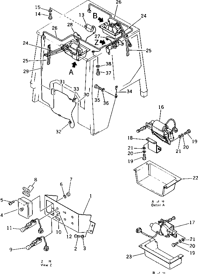 Схема запчастей Komatsu D37P-5A - КАБИНА ROPS (ЭЛЕКТРИКА) (/)                (REGULATION OF ЕС DYNAMIC NOISE) КАБИНА ОПЕРАТОРА И СИСТЕМА УПРАВЛЕНИЯ