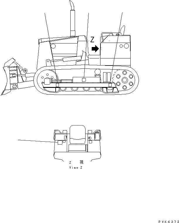 Схема запчастей Komatsu D37P-5A - ЦЕНТР ТЯЖЕСТИ MARK(№-) МАРКИРОВКА