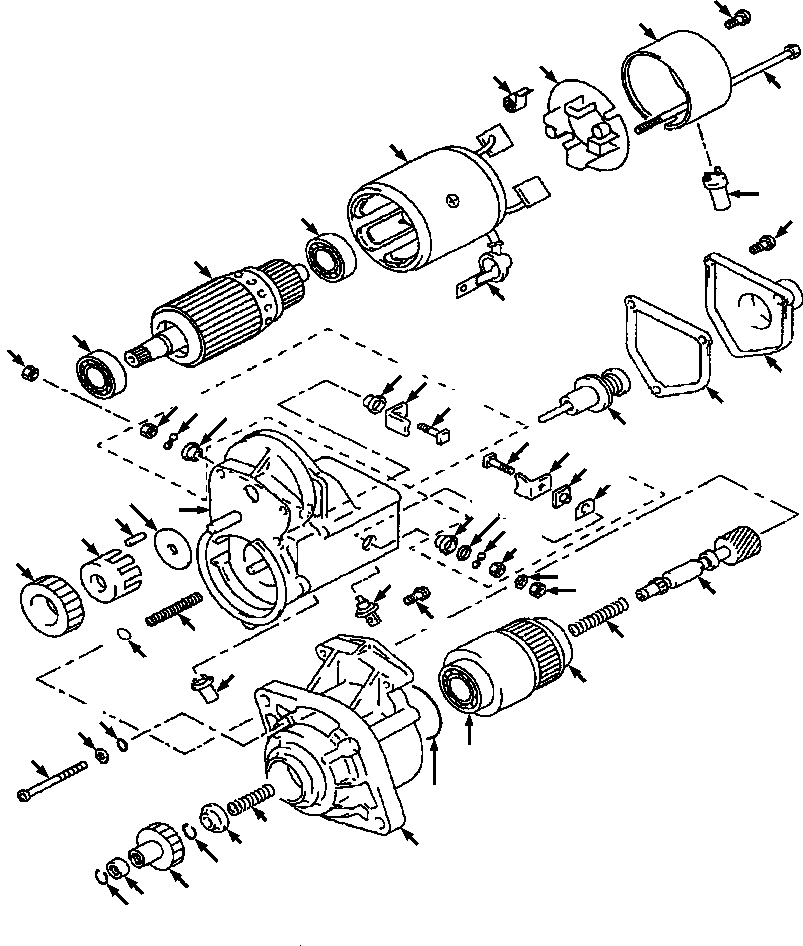 Схема запчастей Komatsu D38E-1 - CRANKING МОТОР ЭЛЕКТР.