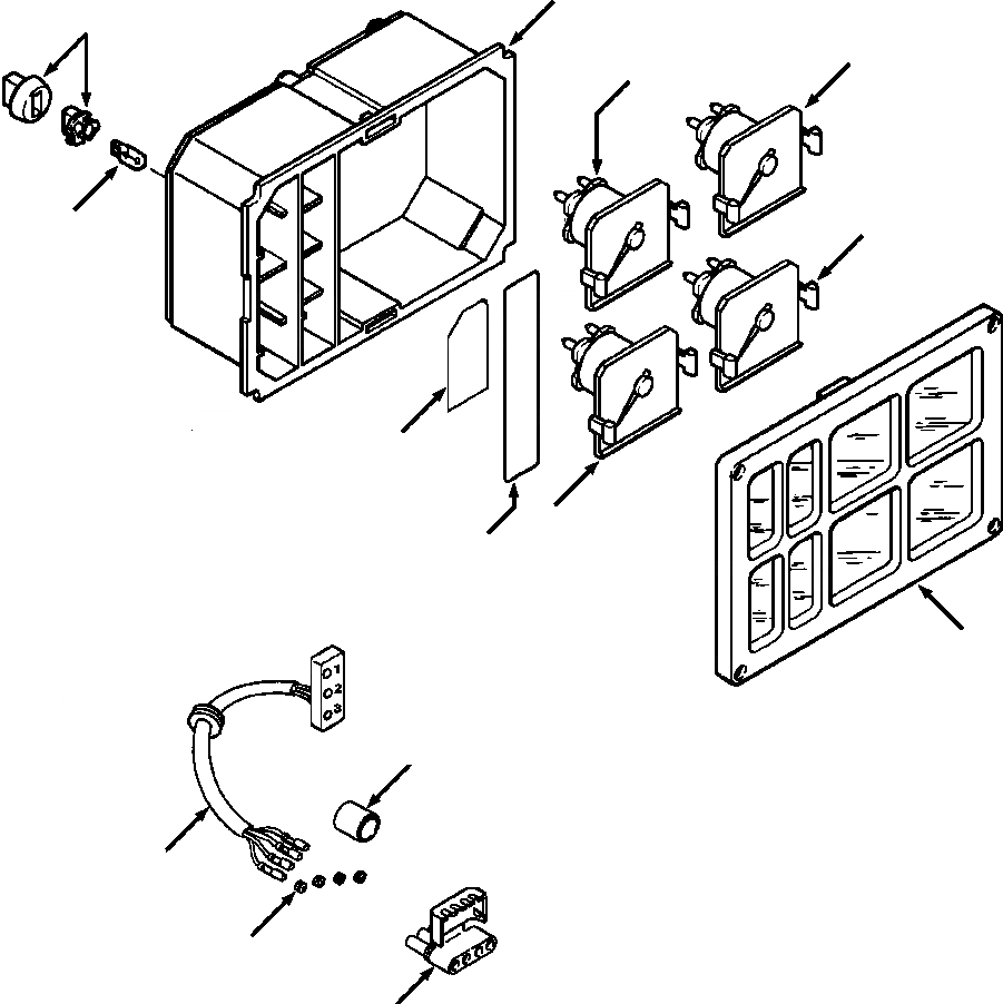Схема запчастей Komatsu D38E-1 - GAUGE CLUSTER INSTRUMENTS