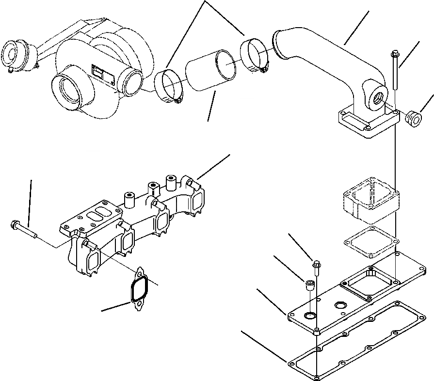 Схема запчастей Komatsu D38E-1 - INTAKE И ВЫПУСКНОЙ КОЛЛЕКТОР POWER