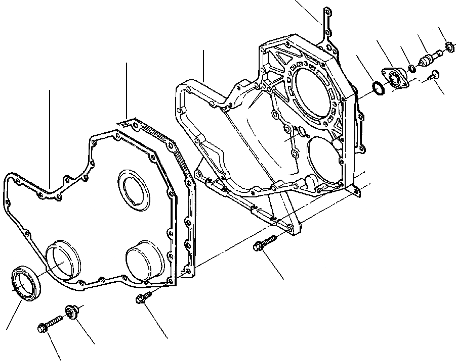 Схема запчастей Komatsu D38E-1 - ПЕРЕДН. ПРИВОД COVER POWER