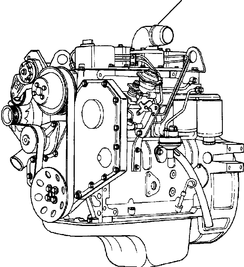 Схема запчастей Komatsu D38E-1 - ДВИГАТЕЛЬ ASSEMBLY POWER