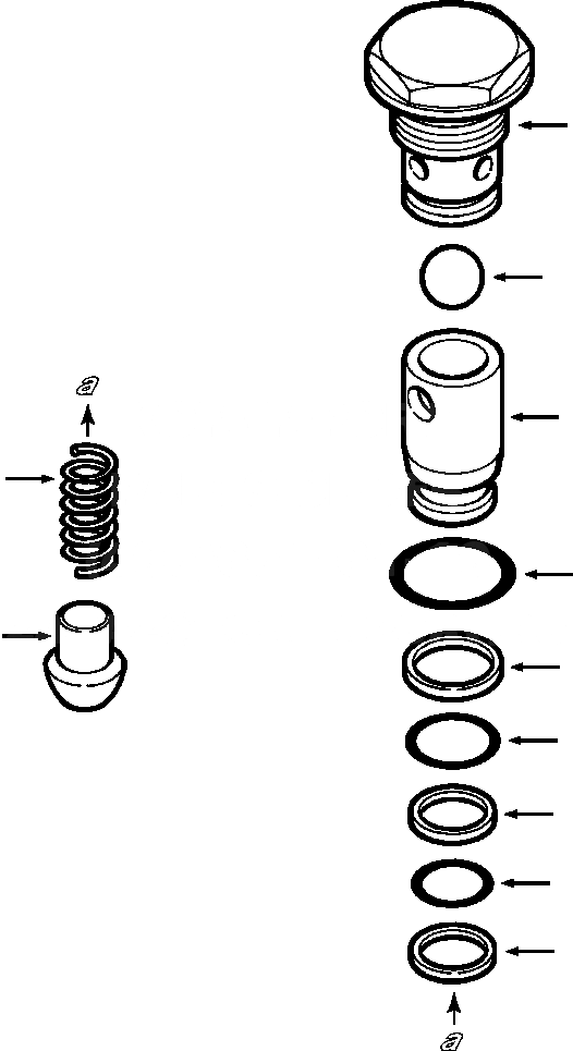Схема запчастей Komatsu D39E-1A - FIG. H-A ANTI CAVITATION КЛАПАН ГИДРАВЛИКА