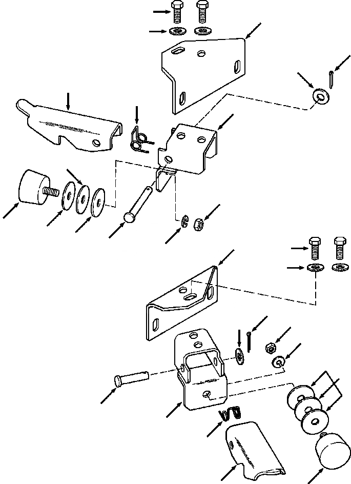 Схема запчастей Komatsu D39E-1A - FIG. K-A7 КАБИНА ROPS - ДВЕРЬ HOLD OPEN LATCHES КАБИНА ОПЕРАТОРА И СИСТЕМА УПРАВЛЕНИЯ