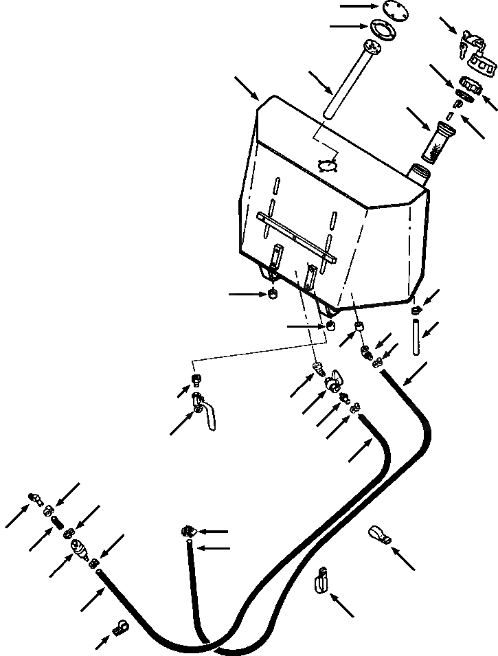 Схема запчастей Komatsu D39E-1 - ТОПЛ. БАК И ТОПЛИВОПРОВОД POWER