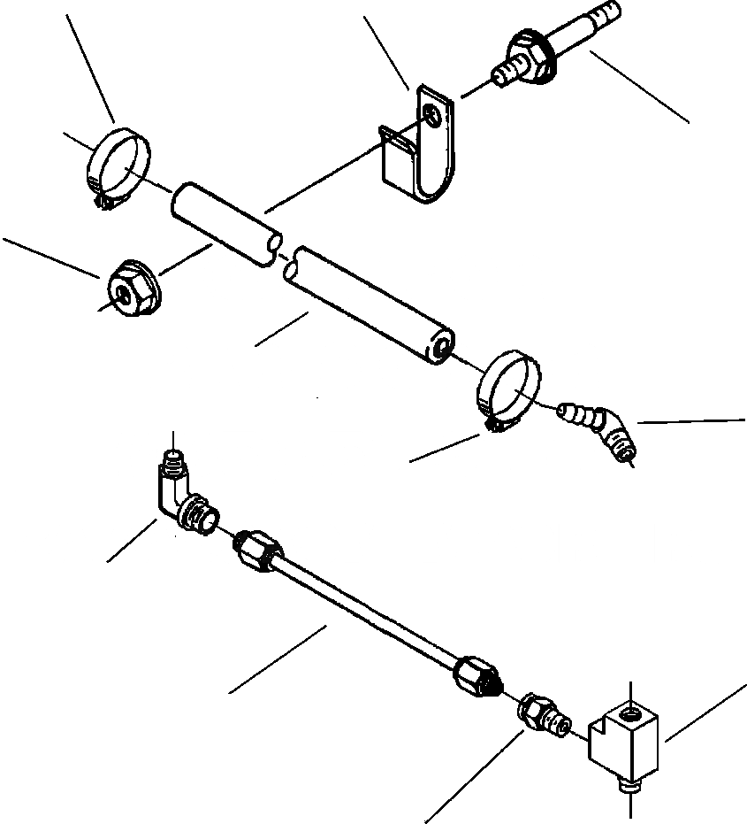 Схема запчастей Komatsu D39E-1 - ВОЗД. УПРАВЛ-Е ПОДАЧ. ТОПЛИВА ТРУБЫ POWER