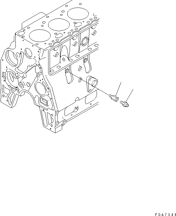 Схема запчастей Komatsu D41A-6 - PRESSURE ПЕРЕКЛЮЧАТЕЛЬ КОМПОНЕНТЫ ДВИГАТЕЛЯ